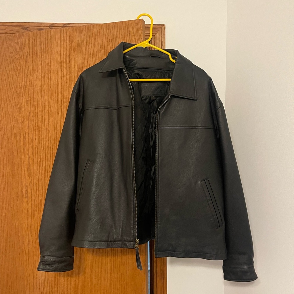St. John Bay Antique Black Leather Jacket